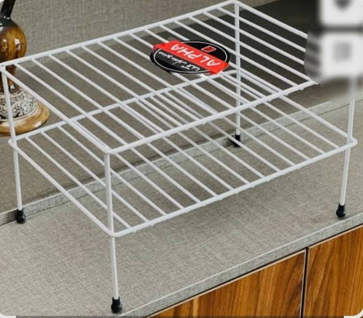 نظم دهنده کابینت فلزی روکش دار ۲ طبقه سفید