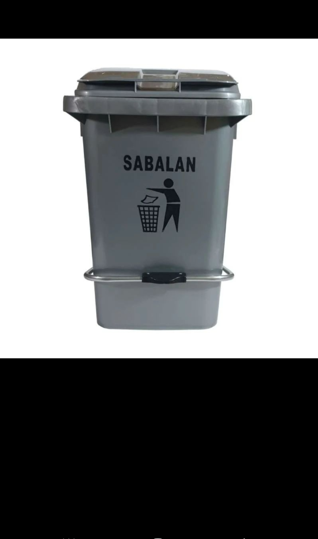 سطل پلاستیکی درب دار  پایه فلزی ۶۰ لیتری